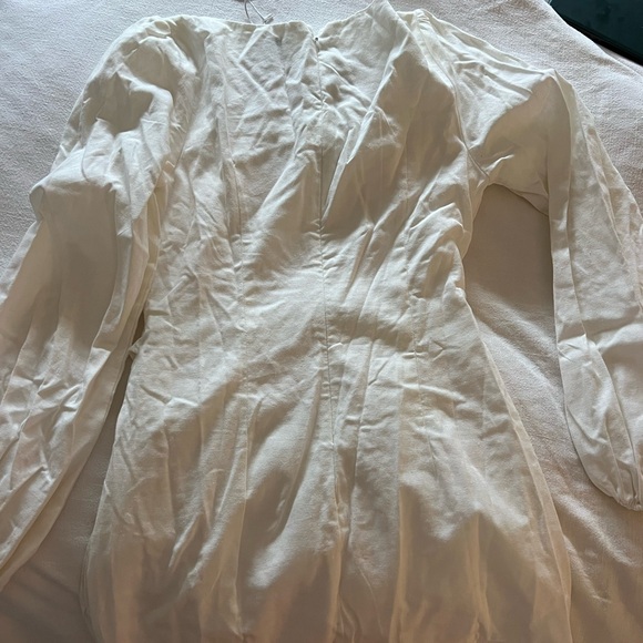 BRAND NEW Princess Polly White Wrap Dress - Picture 2 of 4